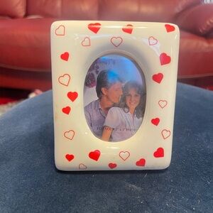 Vintage Russ Berrie & Co love ceramic picture frame hearts 9118 Valentine’s Day